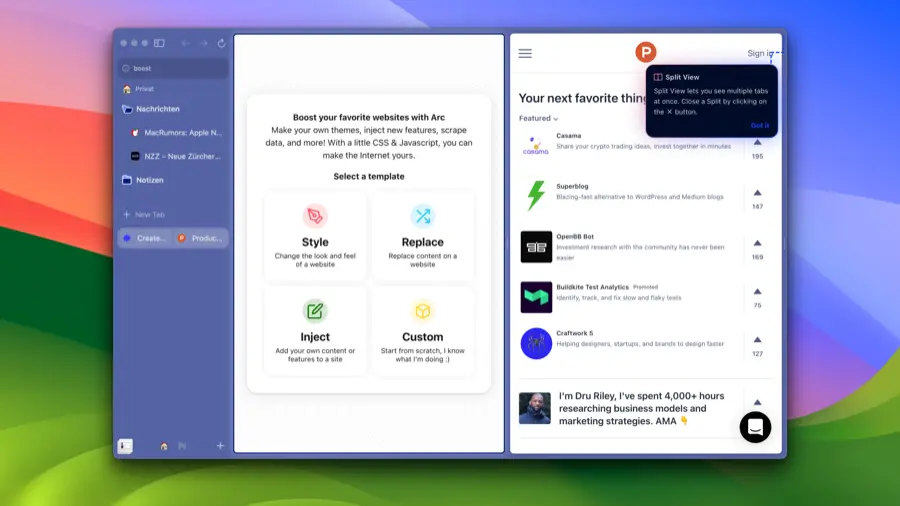 Apps - Arc Browser Screenshot 03